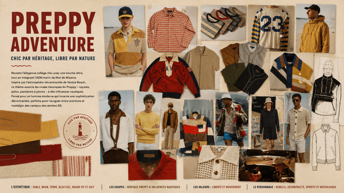 Preppy Adventure : une élégance décontractée aux accents nautiques - Mat de Misaine