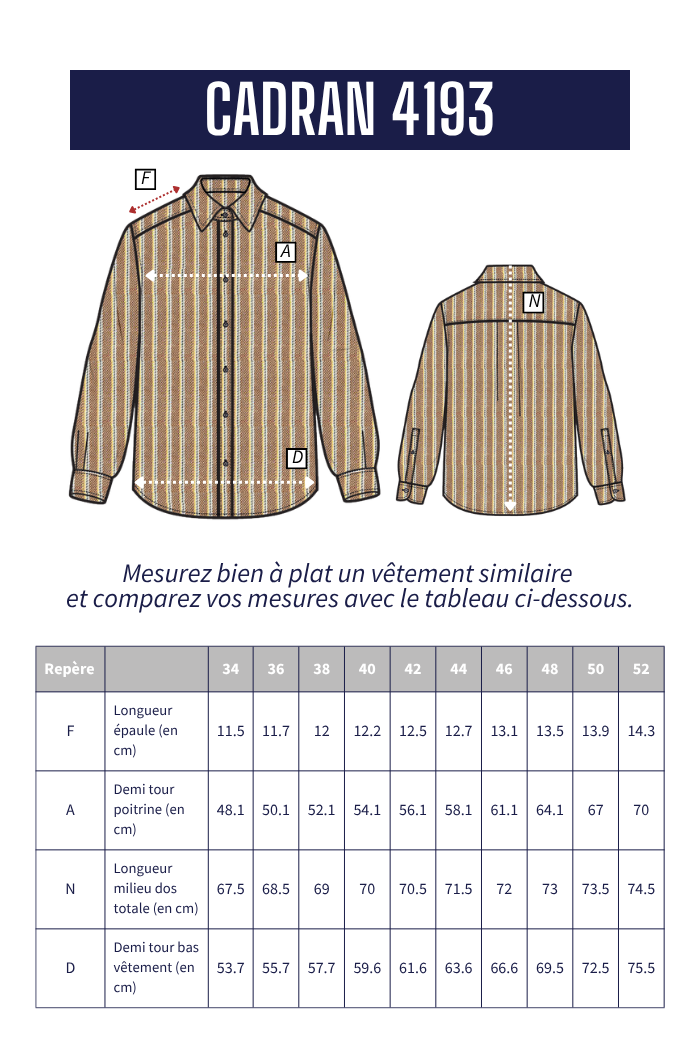 Chemise à rayures CADRAN