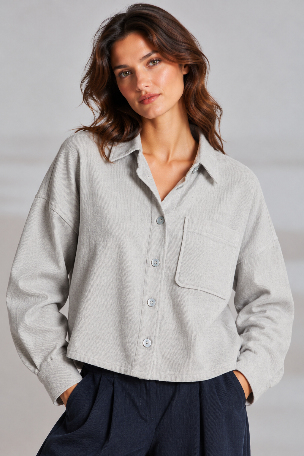 Chemise courte en coton CORVETTE