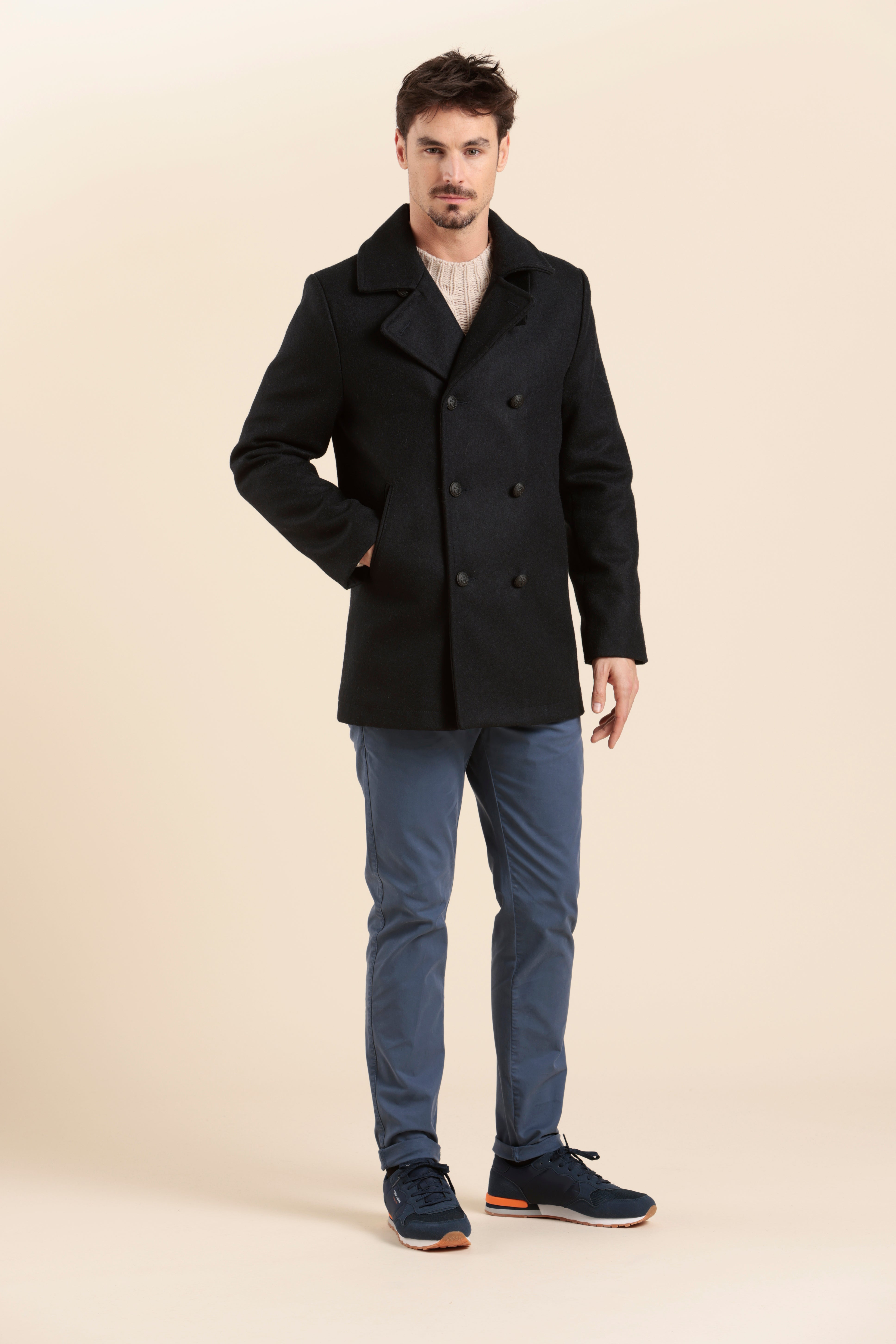 HOMERE wool pea coat
