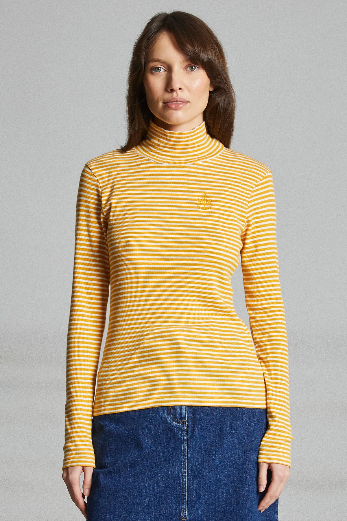 T-shirt col roulé rayé MANUEL