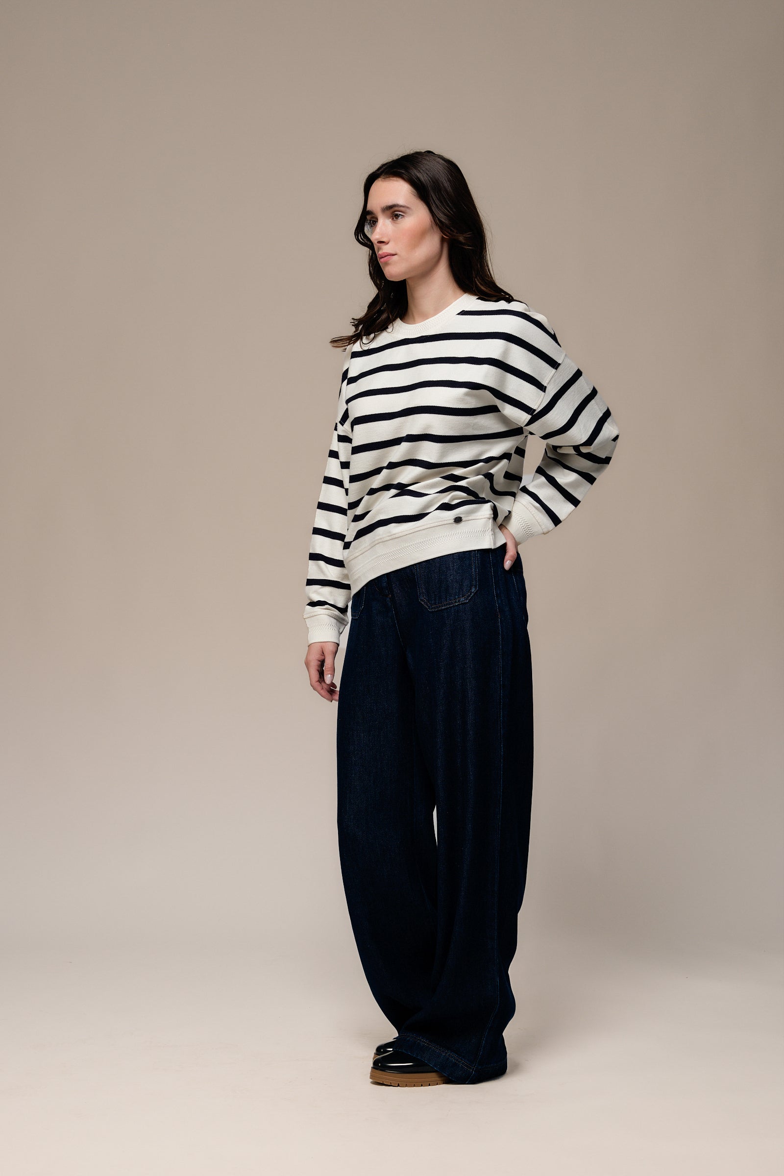 MIKELI Striped Sweatshirt
