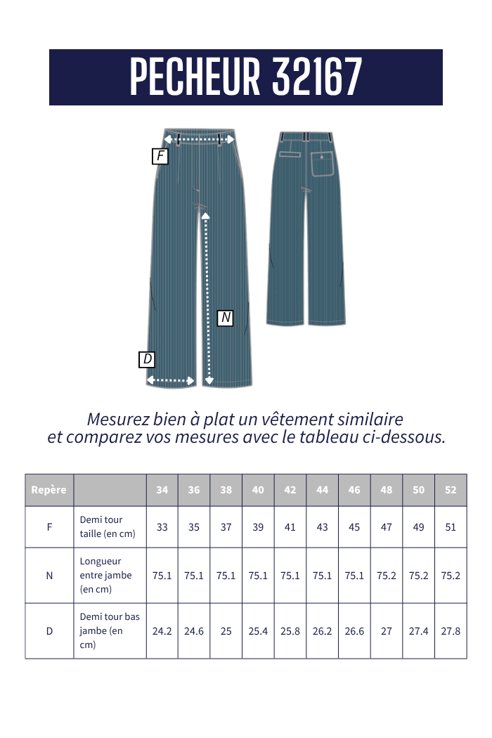 Pantalon à fines rayures PECHEUR