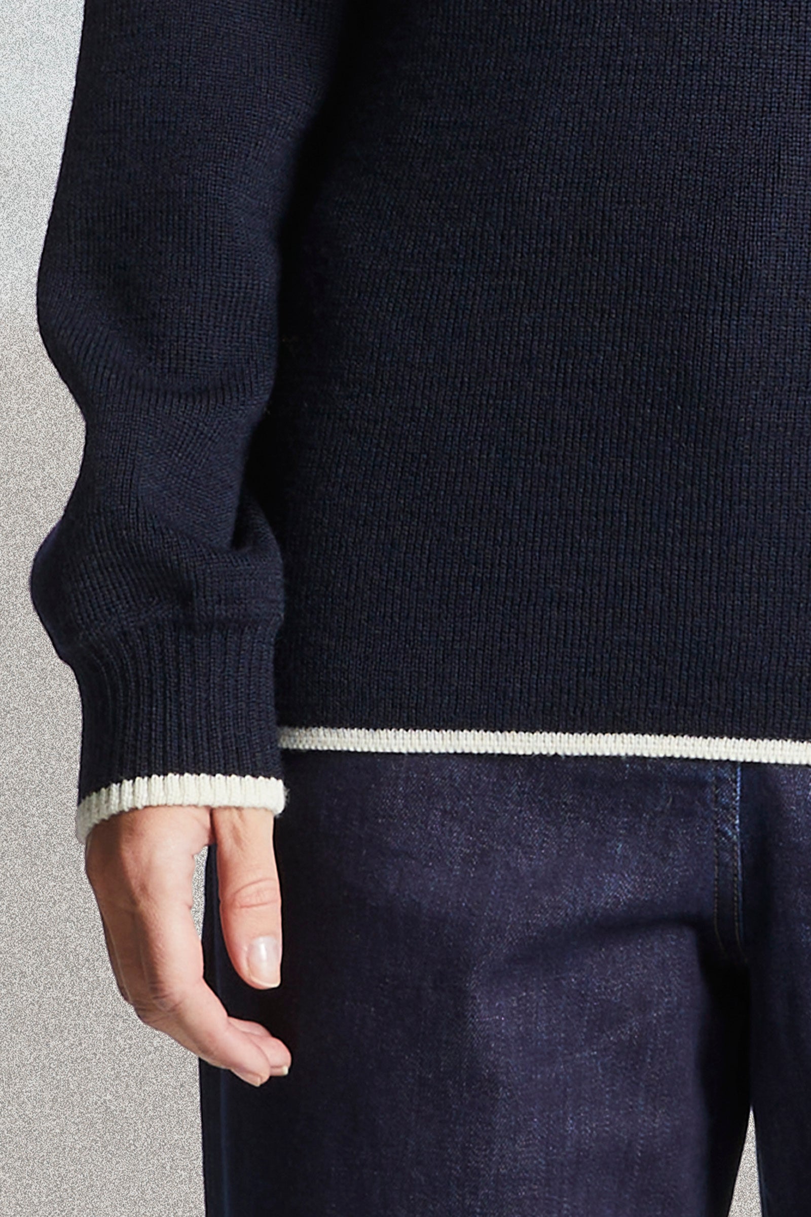 Pull marin boutons épaule TIDES