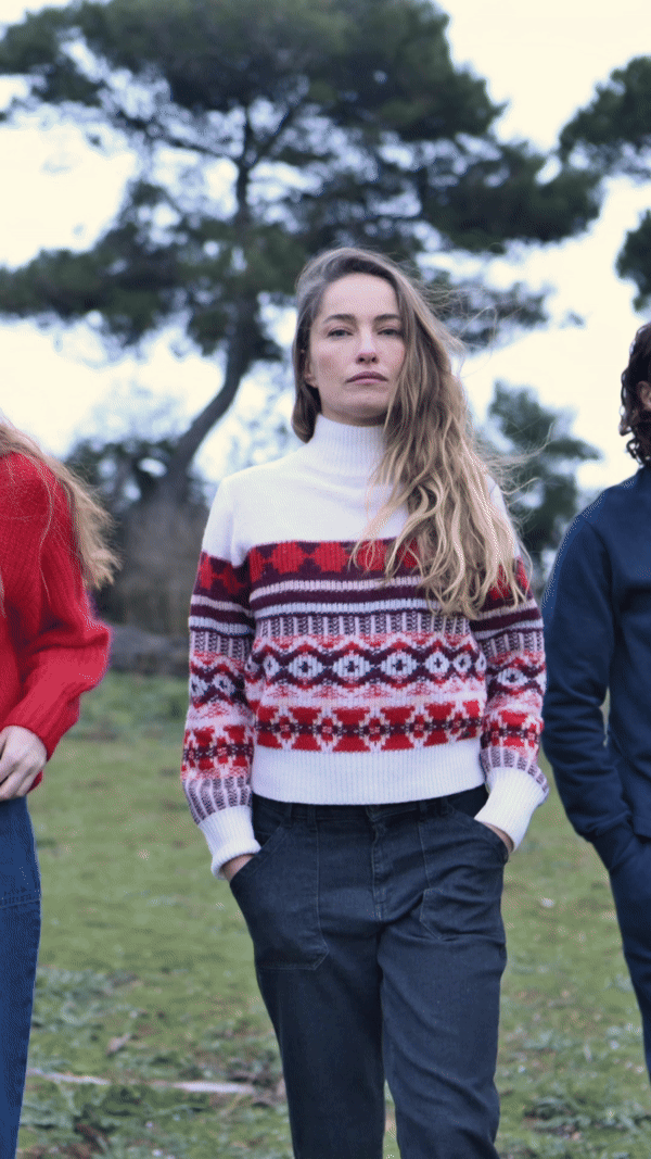 THOLEN wool jacquard sweater