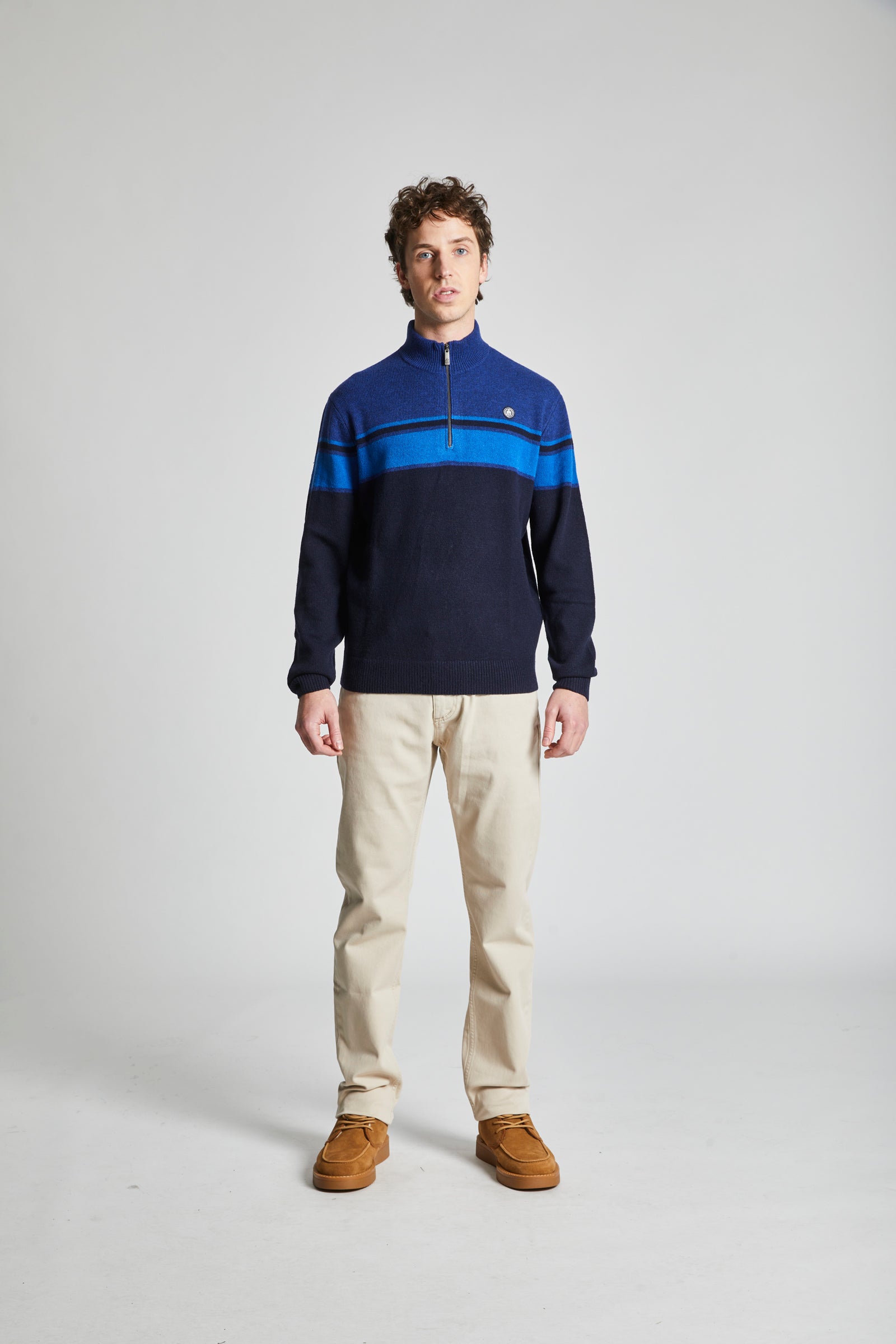 TRECK zip-up trucker sweater