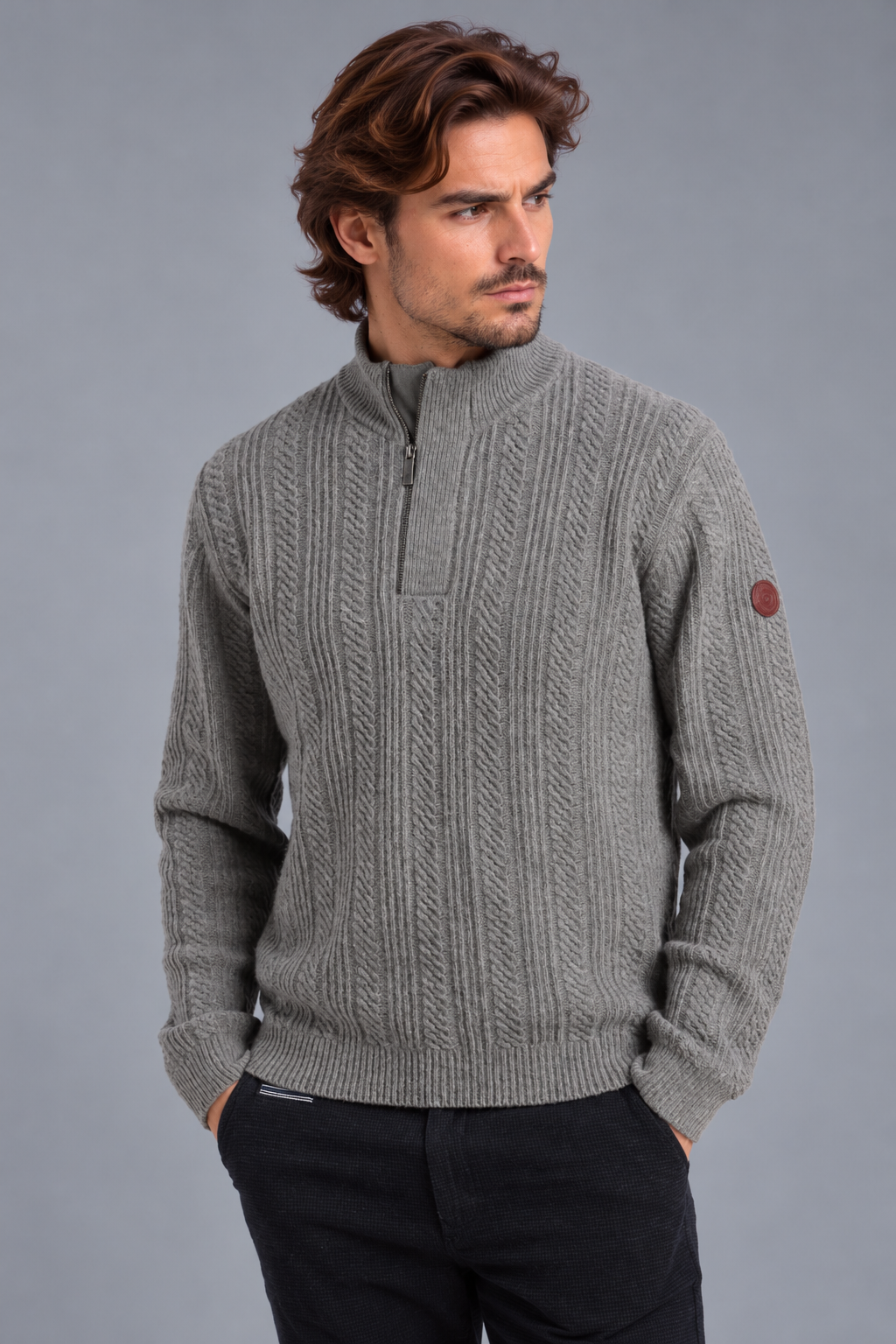 Pull camionneur zippé torsadé TWIST