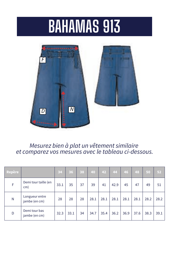 Bermuda large en jeans BAHAMAS - Mat de Misaine