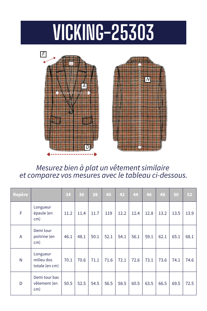 Blazer en motif pied de poule VICKING - Mat de Misaine