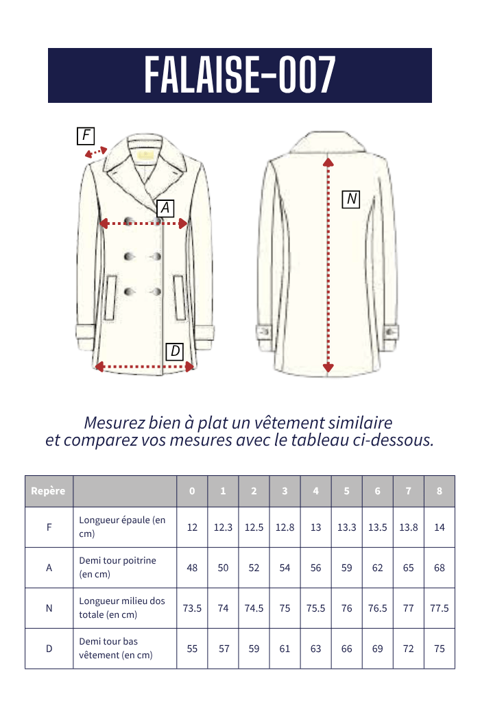 Caban en drap de laine FALAISE - Mat de Misaine