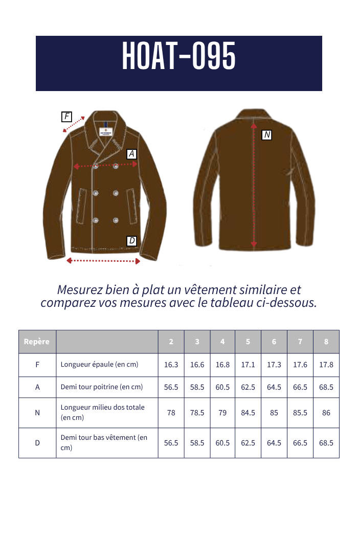 Caban en drap de laine HOAT - Mat de Misaine