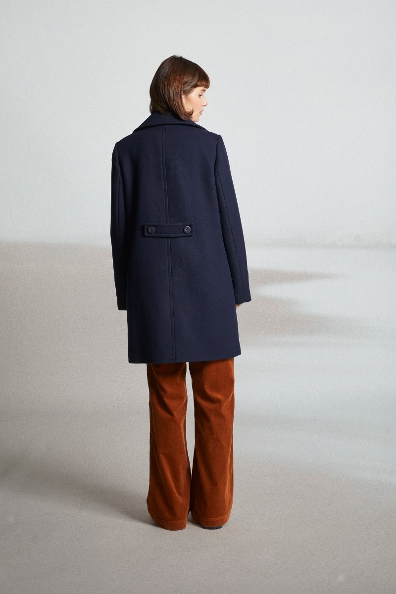 Caban long en drap de laine FLEURY - Mat de Misaine