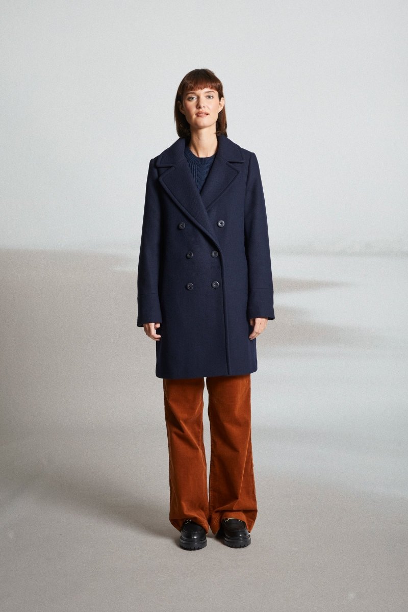 Caban long en drap de laine FLEURY - Mat de Misaine