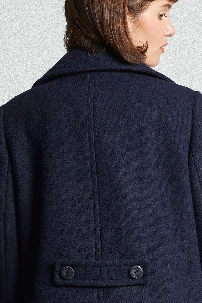 Caban long en drap de laine FLEURY - Mat de Misaine