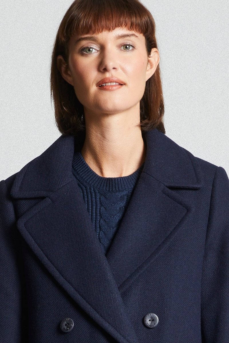 Caban long en drap de laine FLEURY - Mat de Misaine