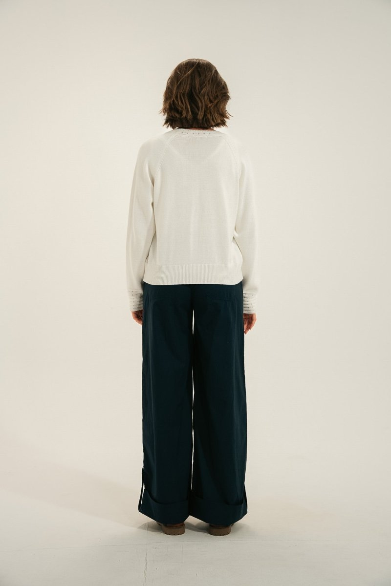 Cardigan boutonné encolure V TAZA - Mat de Misaine