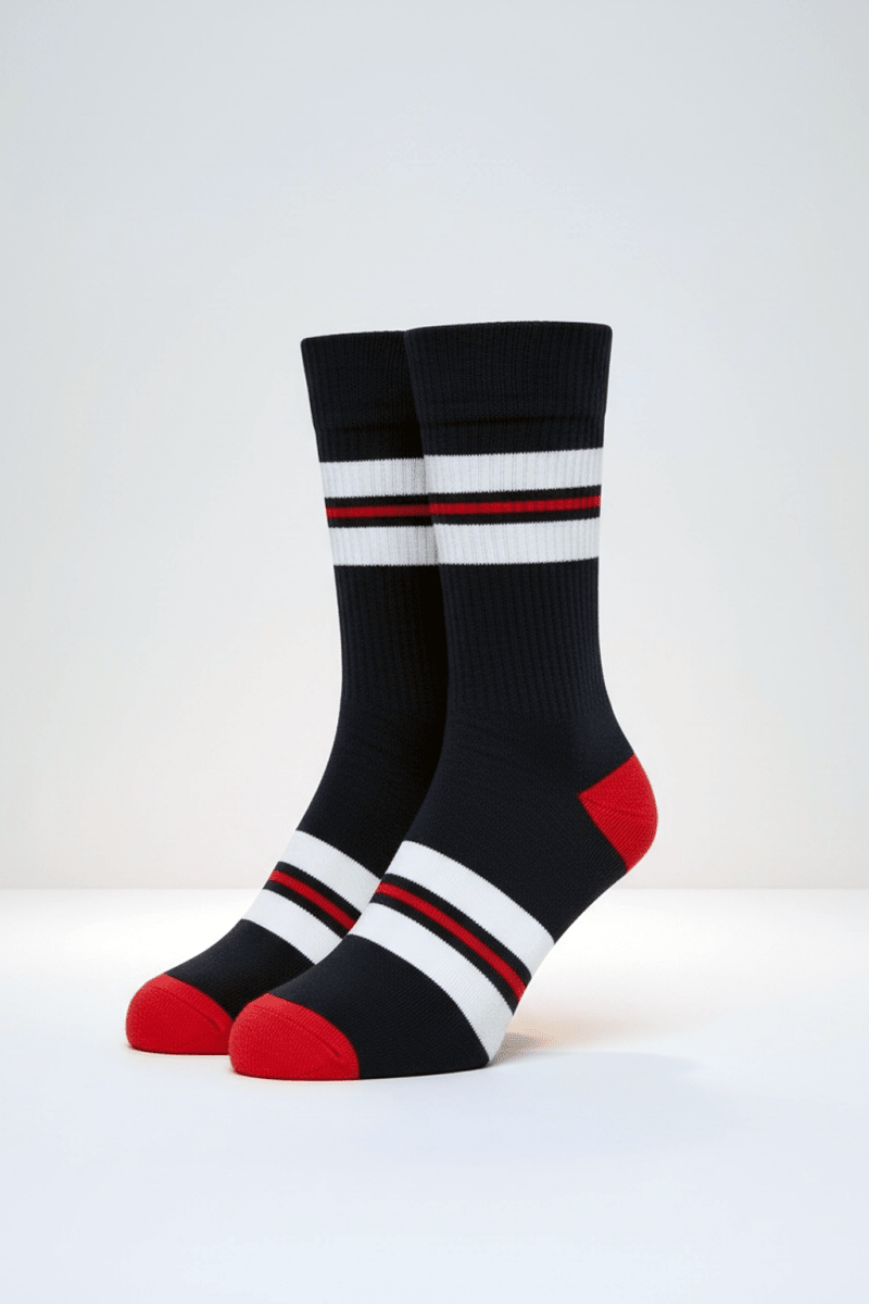 Chaussettes rayées en coton égyptien - Mat de Misaine