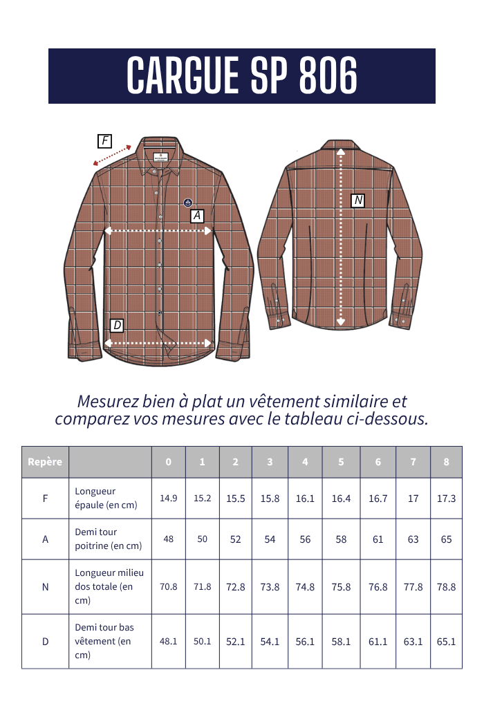 Chemise à carreaux CARGUE - Mat de Misaine
