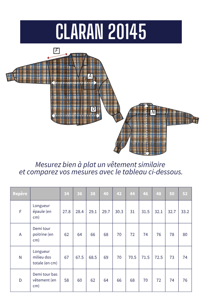 Chemise à carreaux CLARAN - Mat de Misaine