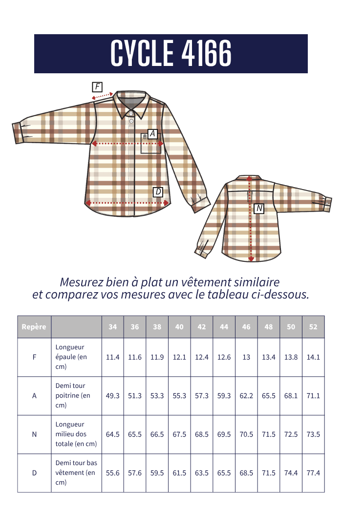 Chemise à carreaux CYCLE - Mat de Misaine