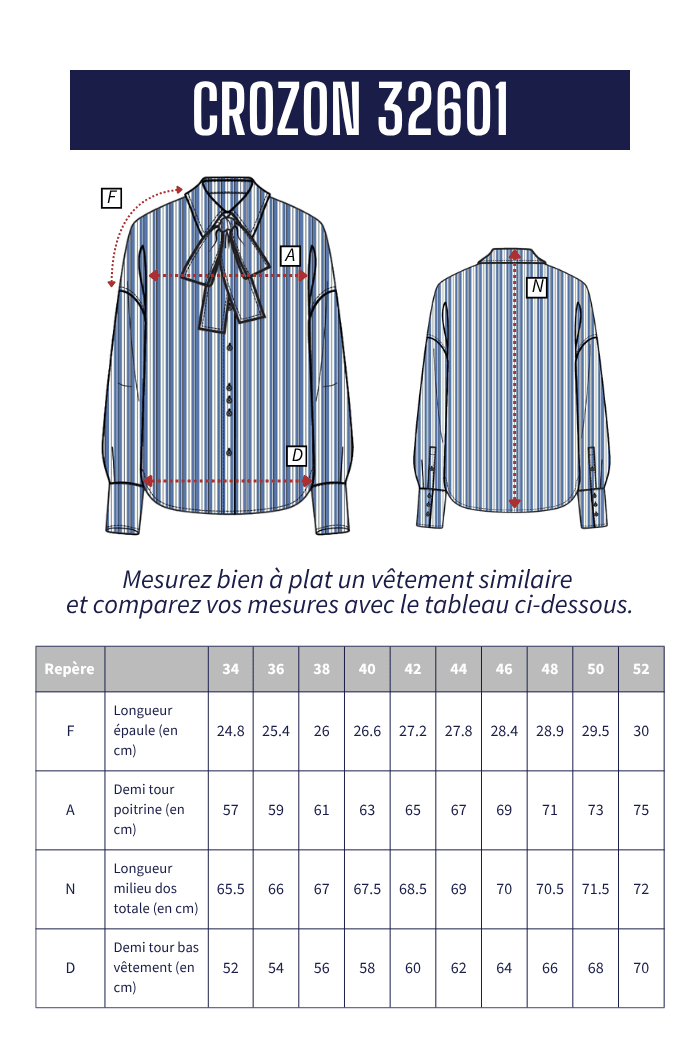 Chemise à lavallière CROZON - Mat de Misaine