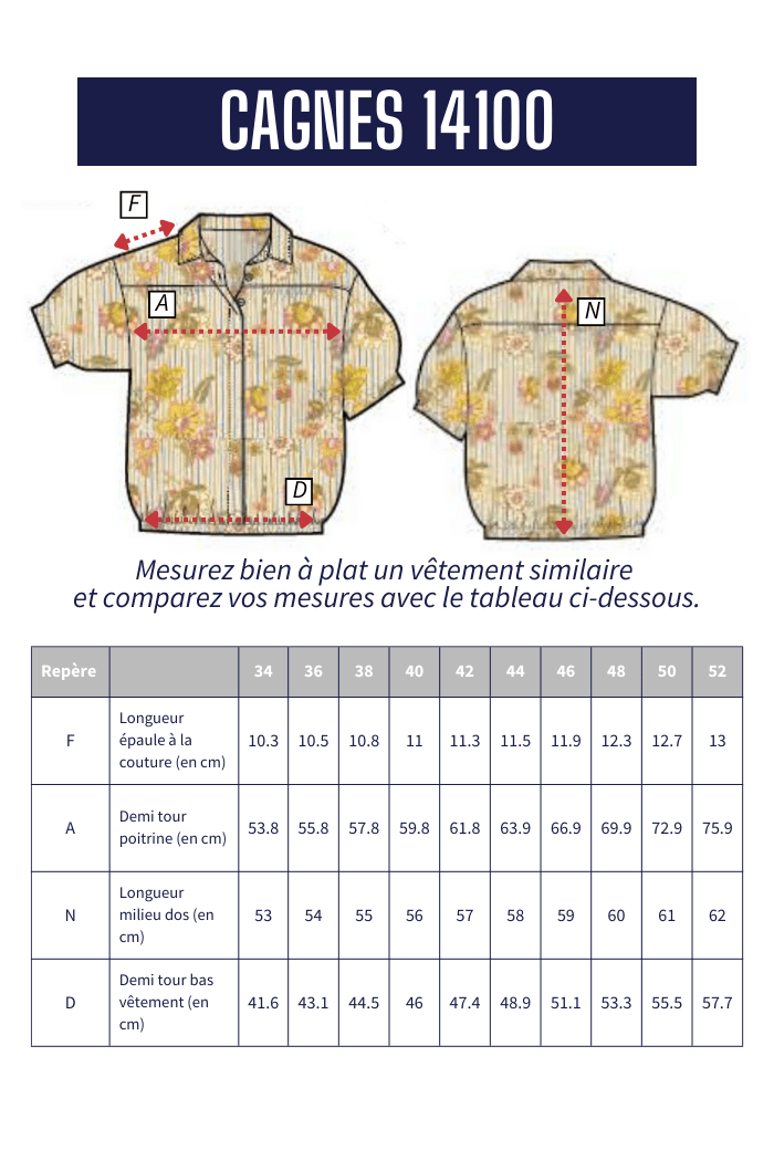 Chemise avec bas élastiqué CAGNES - Mat de Misaine