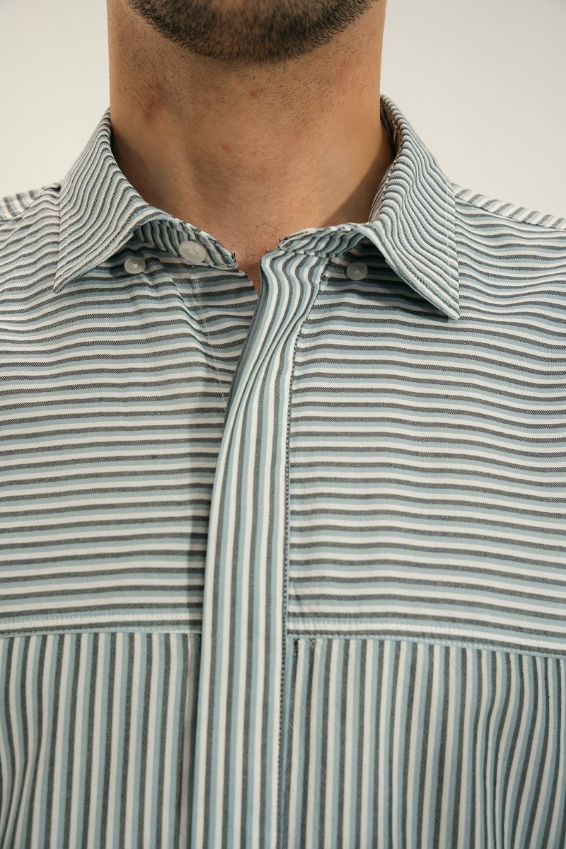 Chemise découpes graphiques CANTO - Mat de Misaine