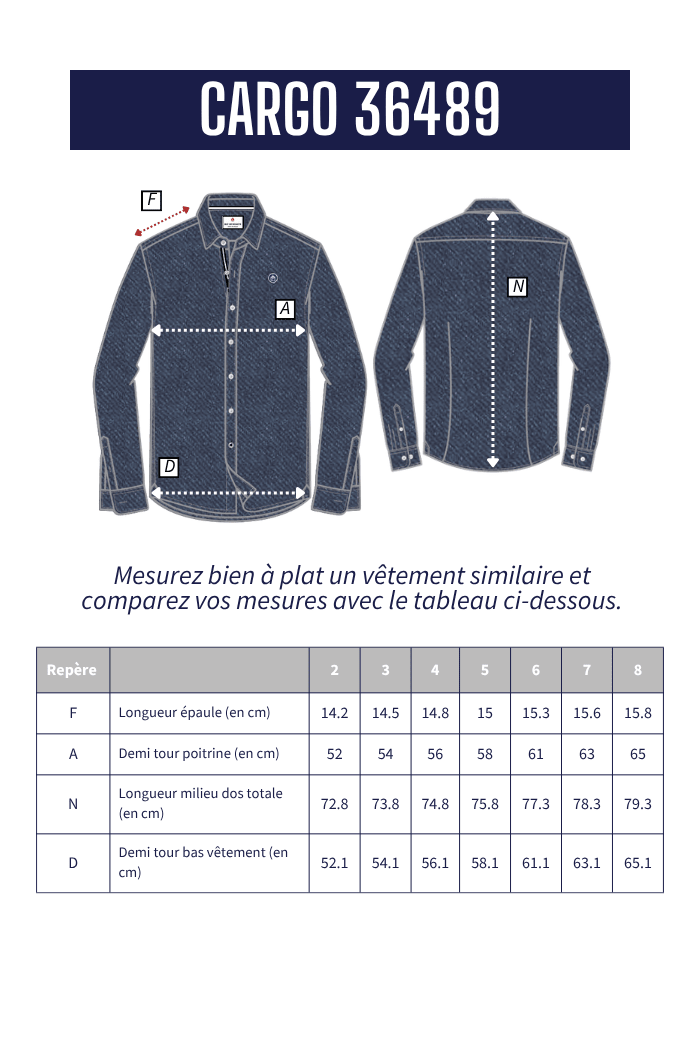 Chemise en denim CARGO - Mat de Misaine