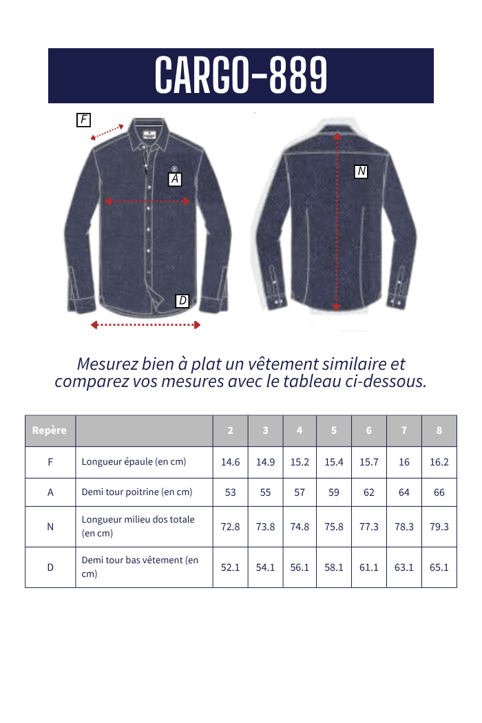 Chemise en denim CARGO - Mat de Misaine