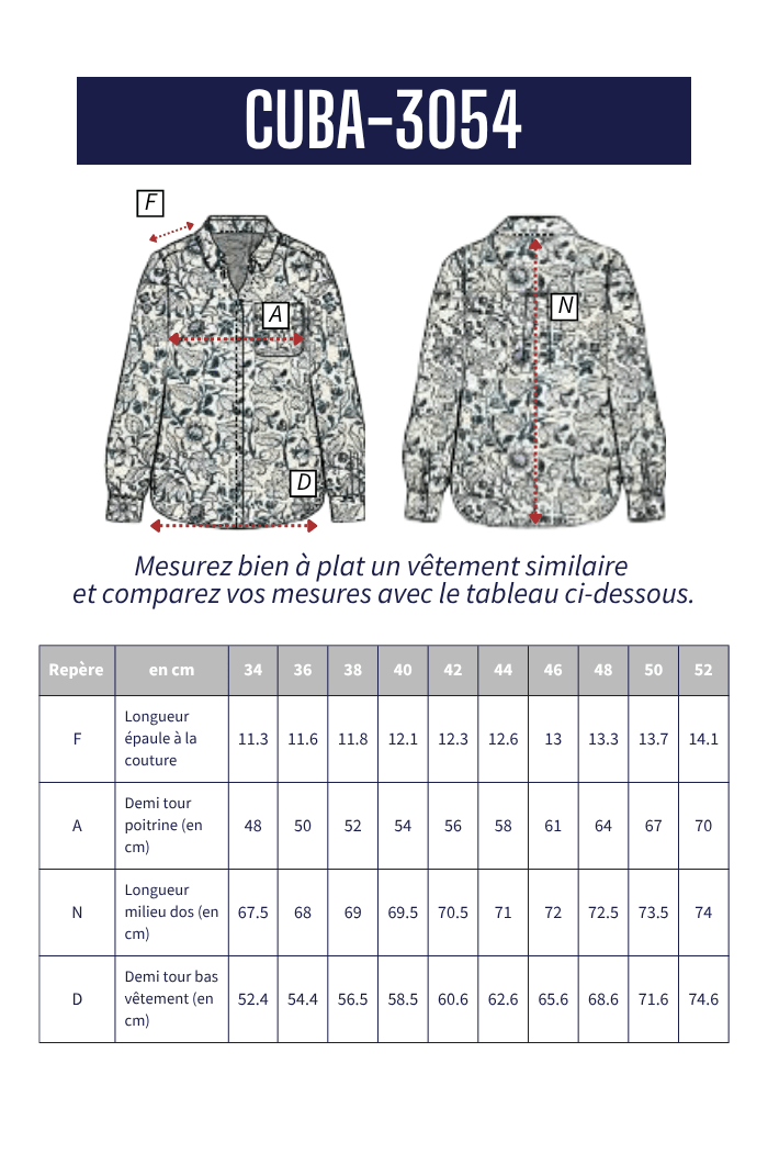 Chemise en Liberty CUBA - Mat de Misaine