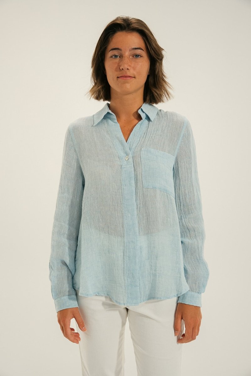 Chemise en lin gaufré CYCLADE - Mat de Misaine