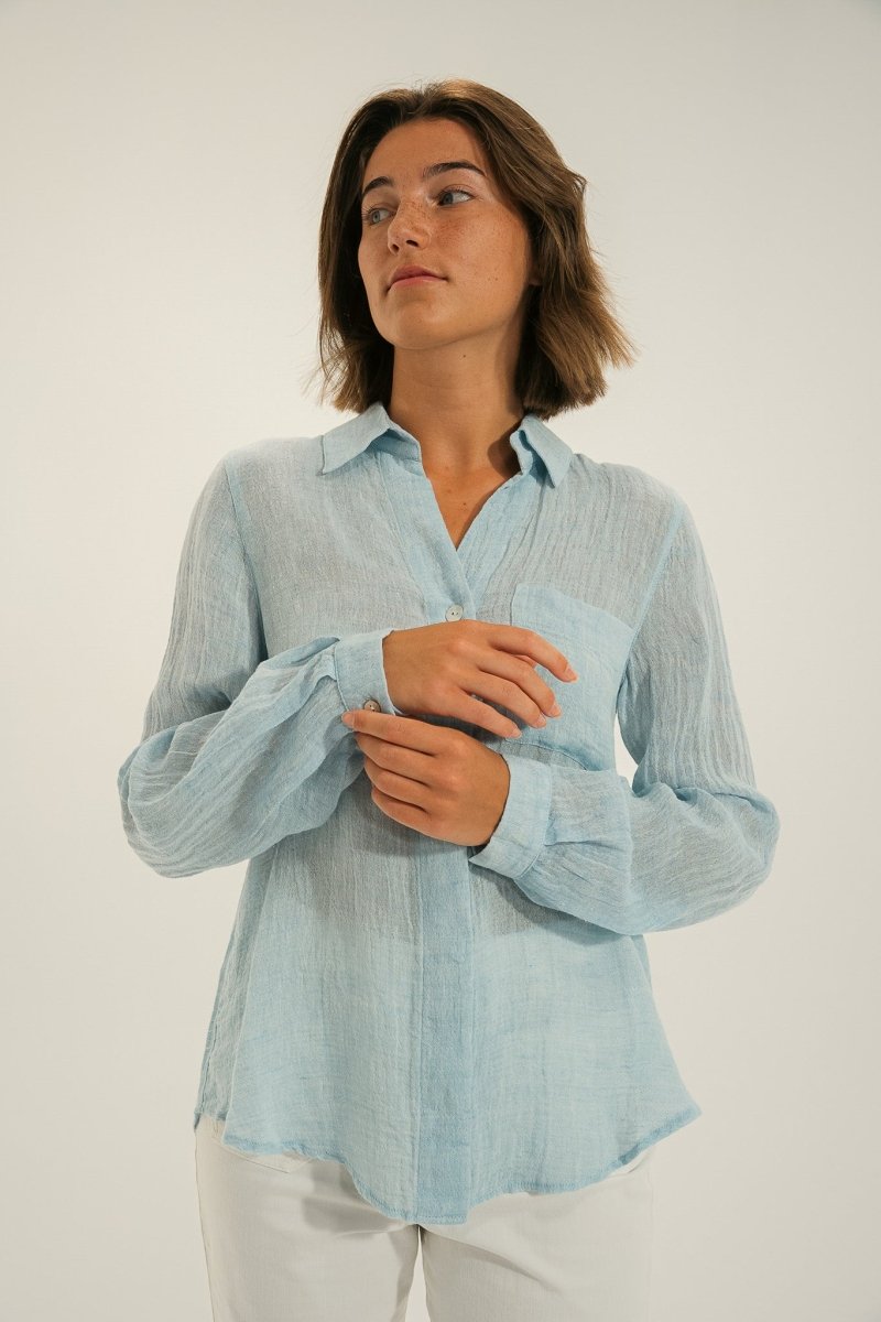 Chemise en lin gaufré CYCLADE - Mat de Misaine