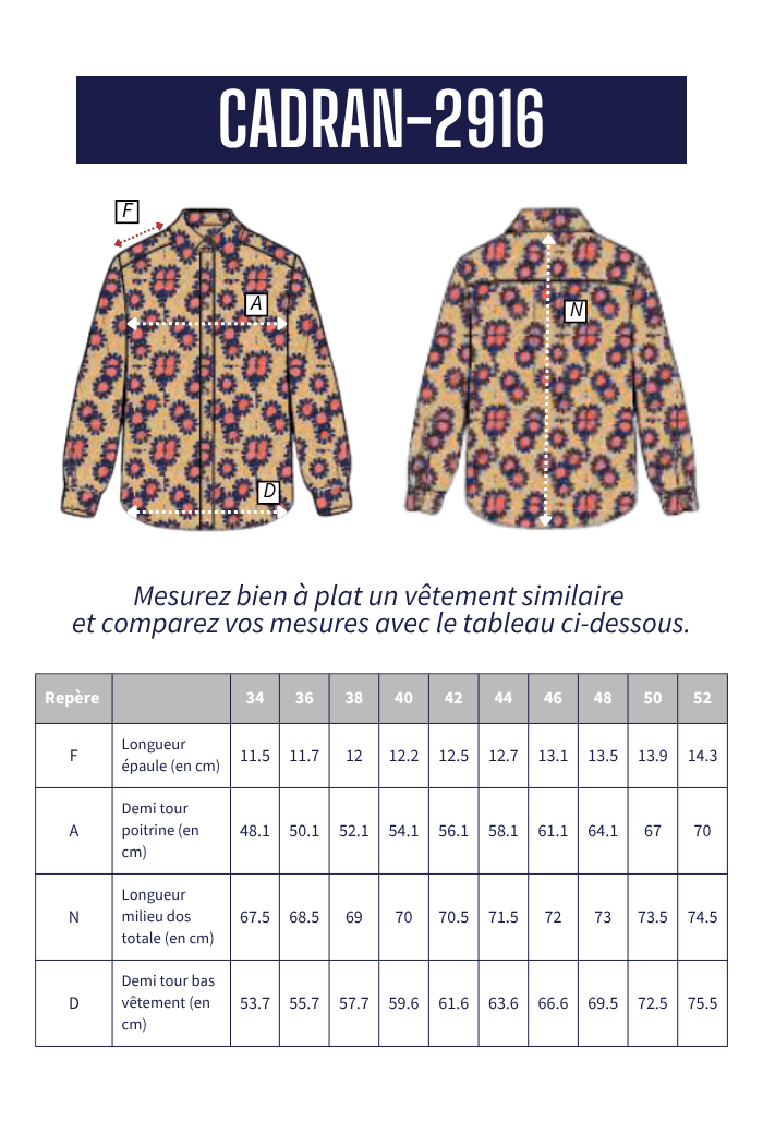 chemise en voile de coton CADRAN - Mat de Misaine