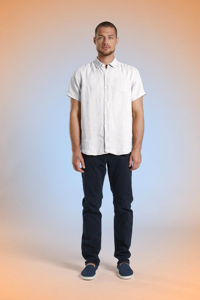 Chemise manches courtes en lin CALYPSO - Mat de Misaine