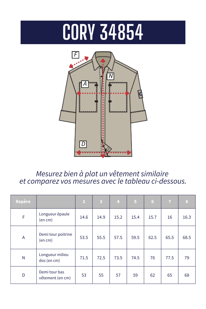 Chemise poches poitrines CORY - Mat de Misaine