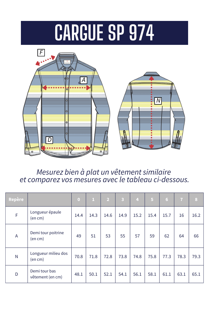 Chemise rayée CARGUE - Mat de Misaine