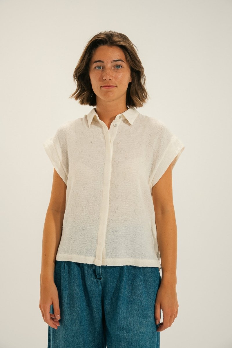 Chemise sans manches avec motisf ajourés CALA - Mat de Misaine