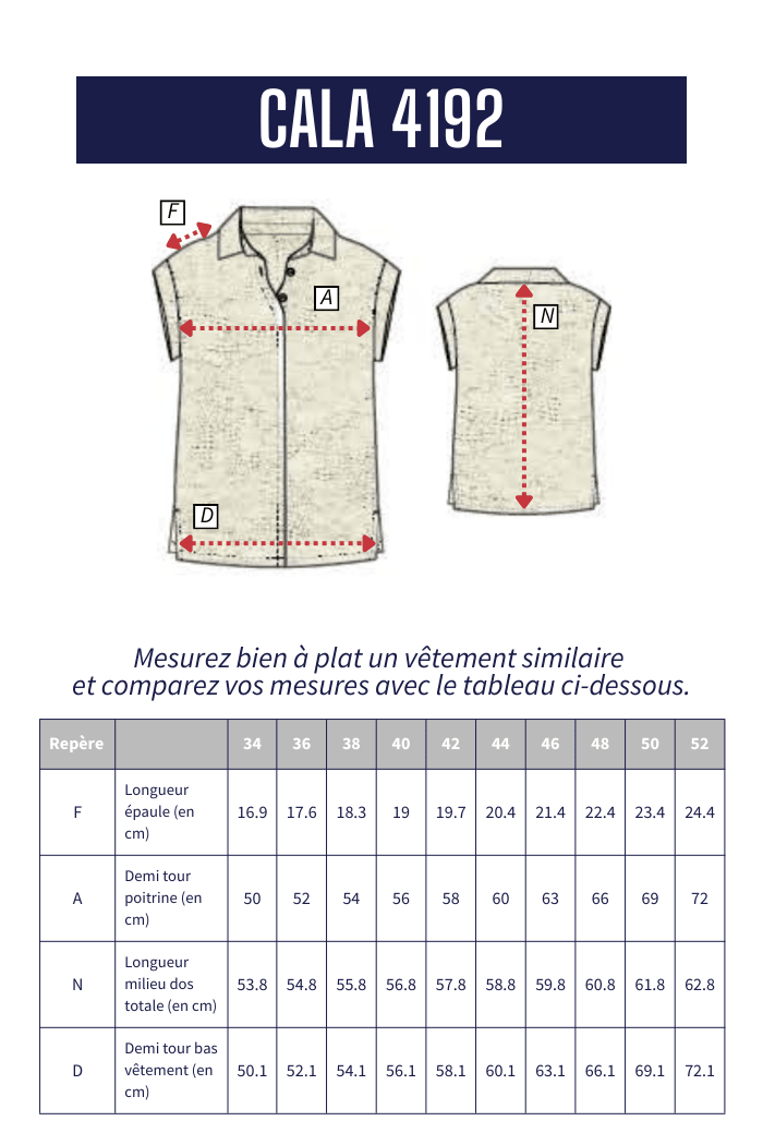 Chemise sans manches avec motisf ajourés CALA - Mat de Misaine