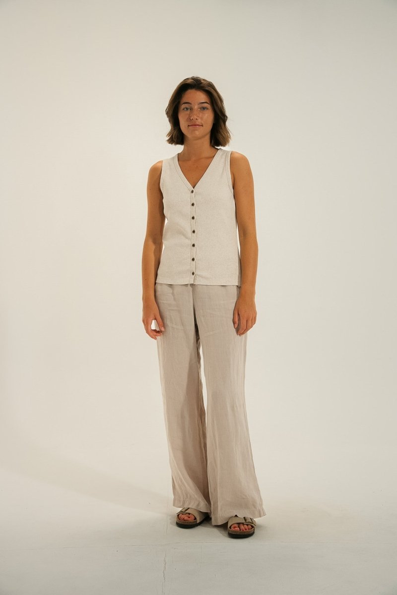 Débardeur boutonné MORA - Mat de Misaine