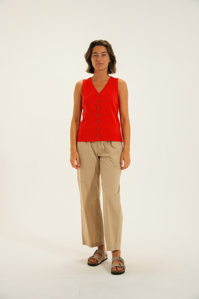 Débardeur boutonné MORA - Mat de Misaine