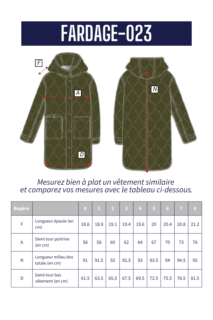 Doudoune longue matelassée FARDAGE - Mat de Misaine