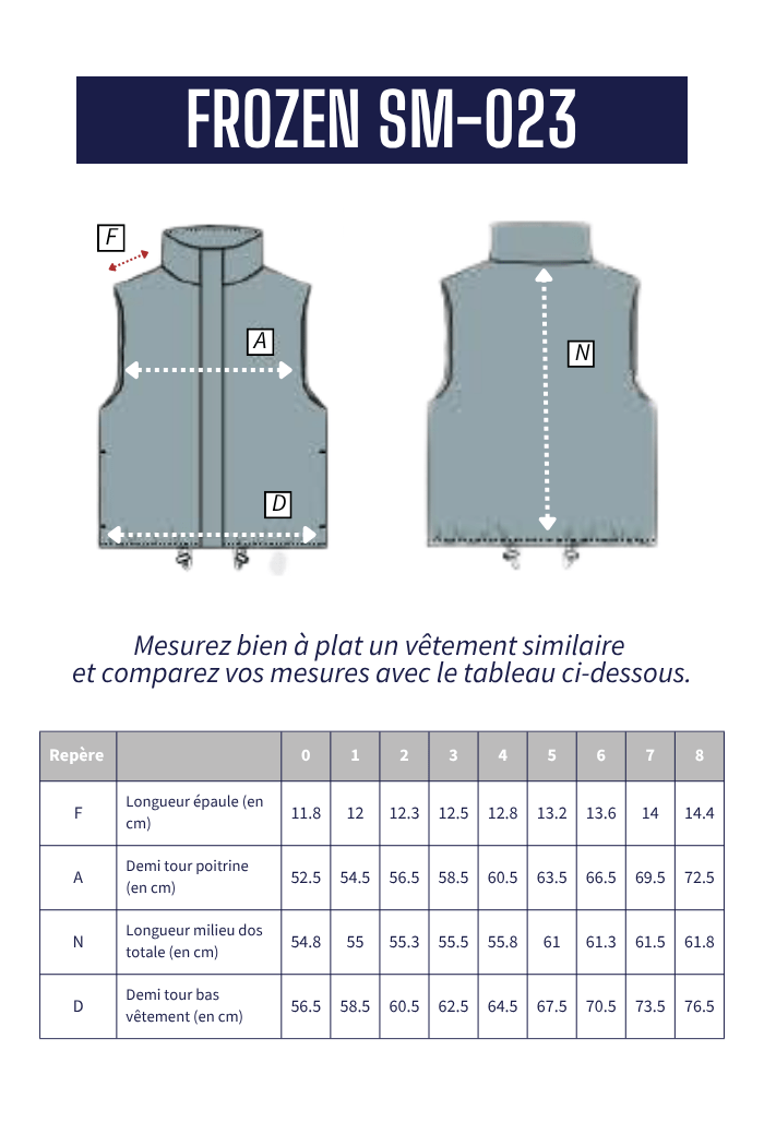 Doudoune sans manches FROZEN - Mat de Misaine