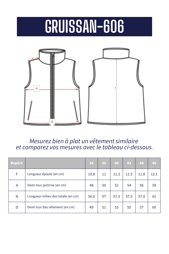 Gilet sans manches GRUISSAN - Mat de Misaine