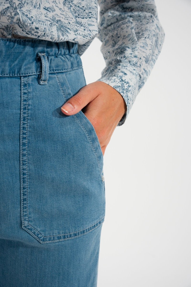 Jeans élastiquée jambe arrondie PONTY - Mat de Misaine