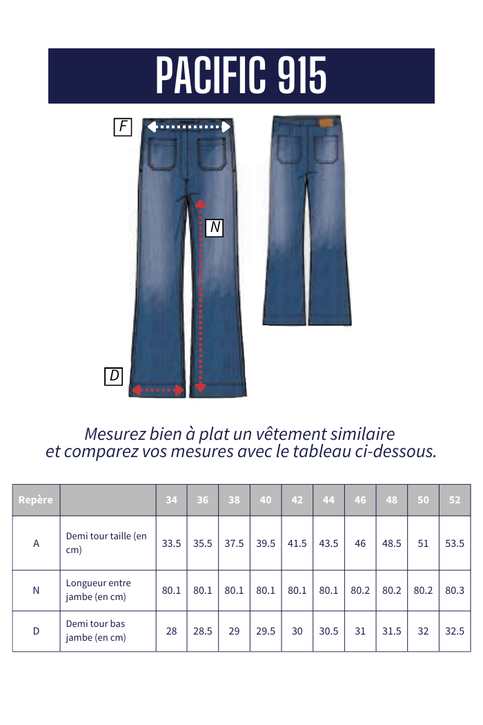 Jeans flare PACIFIC - Mat de Misaine