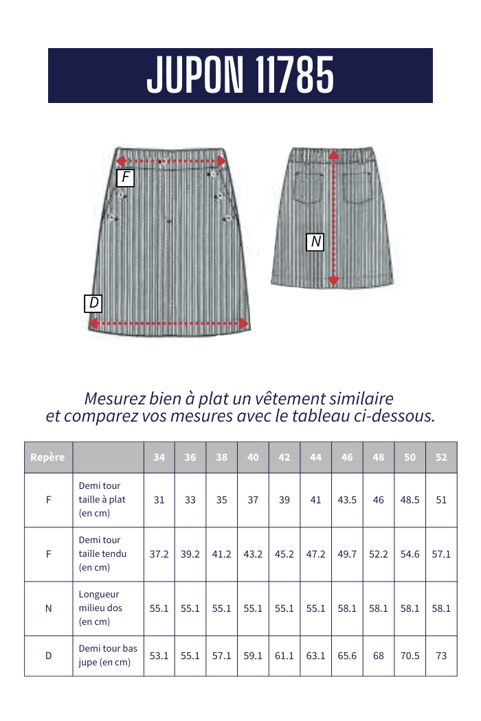 Jupe à rayures JUPON - Mat de Misaine