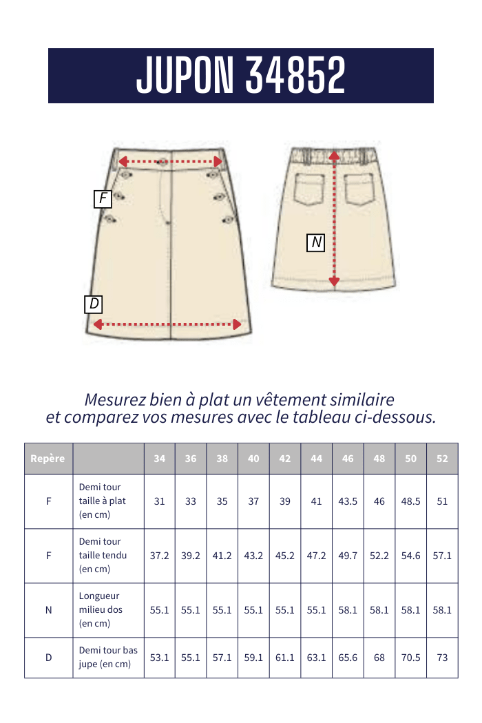 Jupe effet pont JUPON - Mat de Misaine
