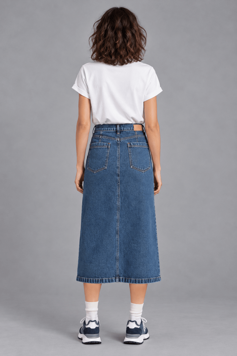Jupe longue en denim JASPER - Mat de Misaine