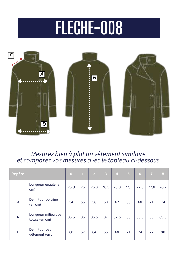 Manteau court mousseux FLECHE - Mat de Misaine