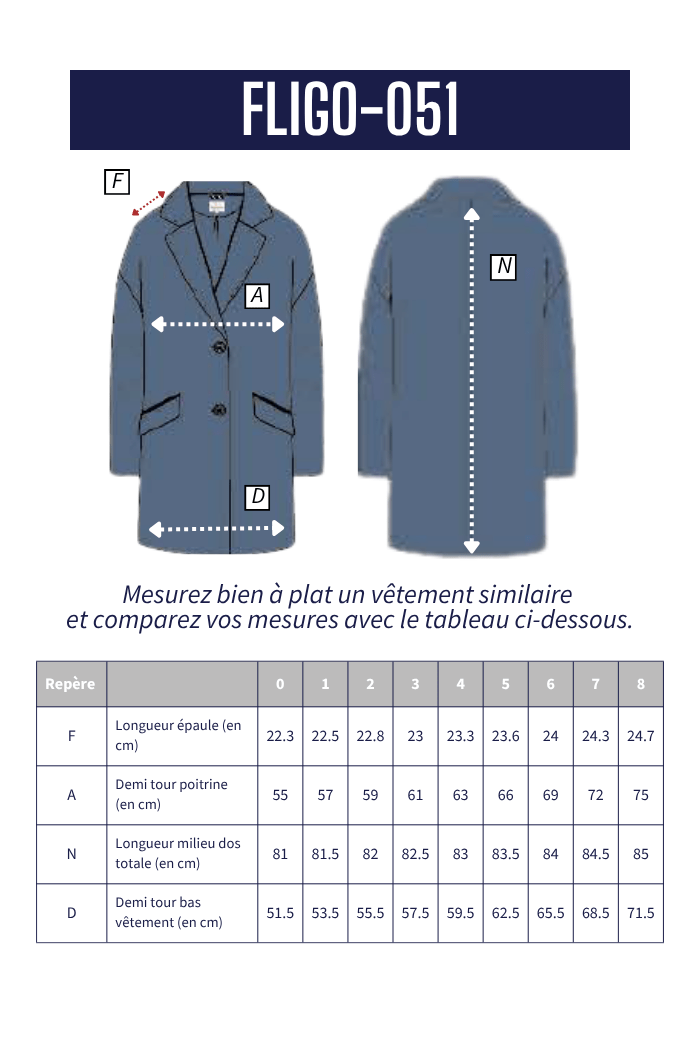 manteau FLIGO en lainage - Mat de Misaine